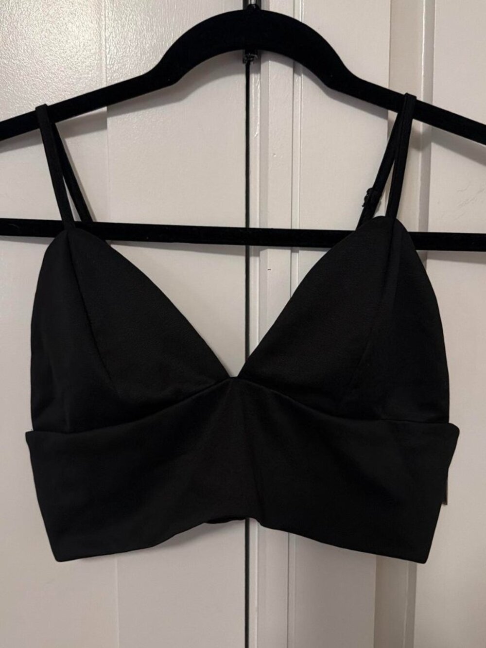 Bik Bok black crop top with adjustable straps